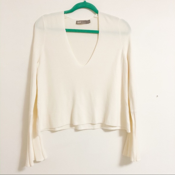 ASOS Tops - ASOS Bell Sleeve Crop Blouse